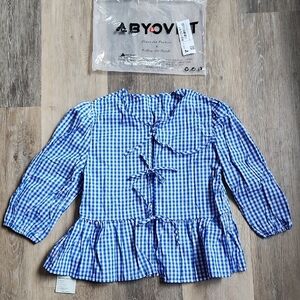 Blue Gingham Top